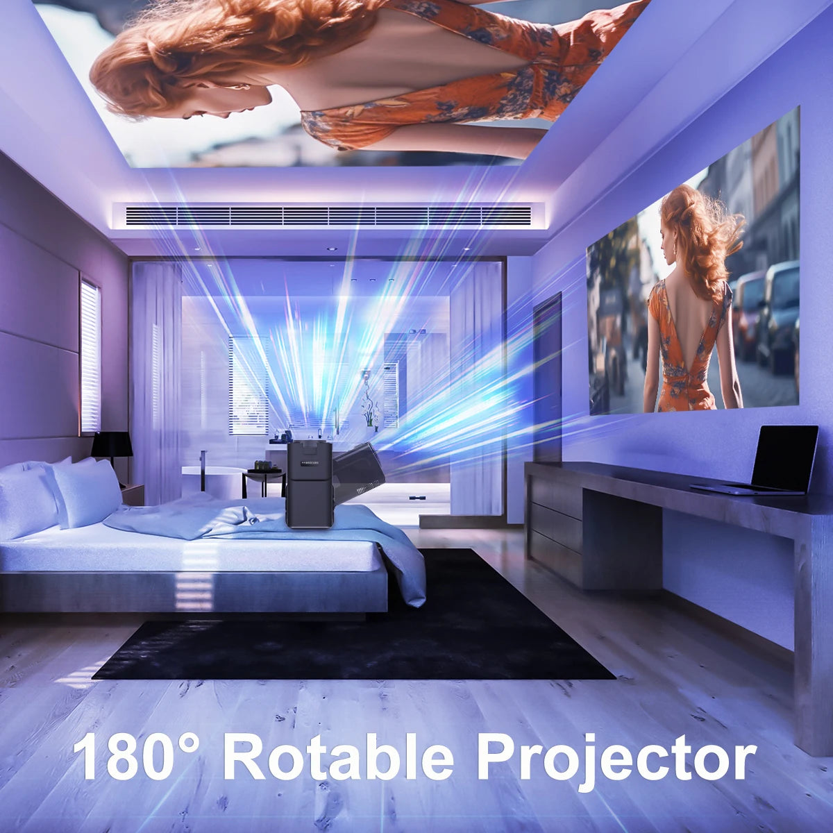 " Cinematic 4K Android 11 Projector Netflix & YouTube Built - In / MagCubic Home Theater"