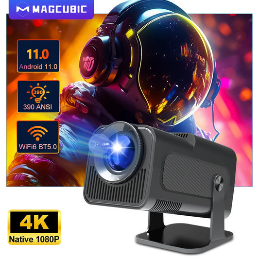 " Cinematic 4K Android 11 Projector Netflix & YouTube Built - In / MagCubic Home Theater"