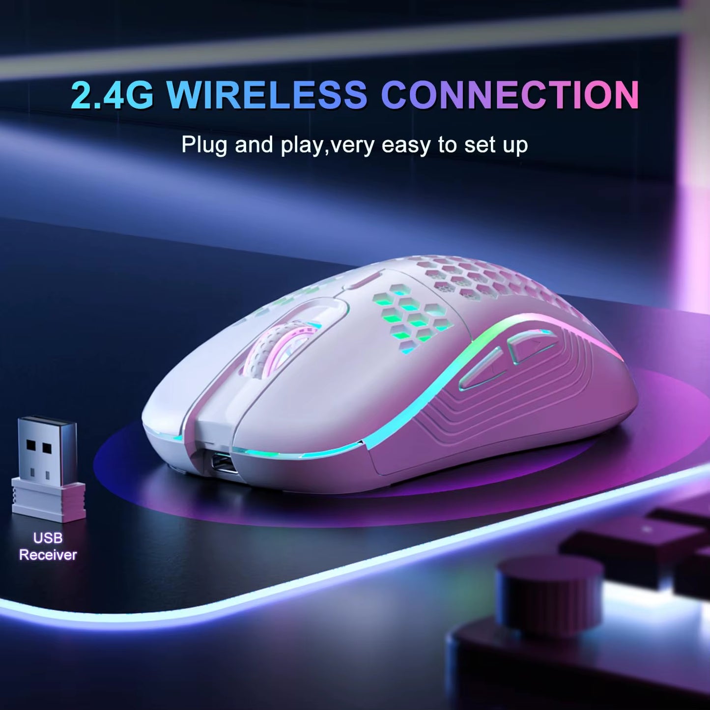 "GhostClick RGB Mouse - Where Silence Meets Speed"