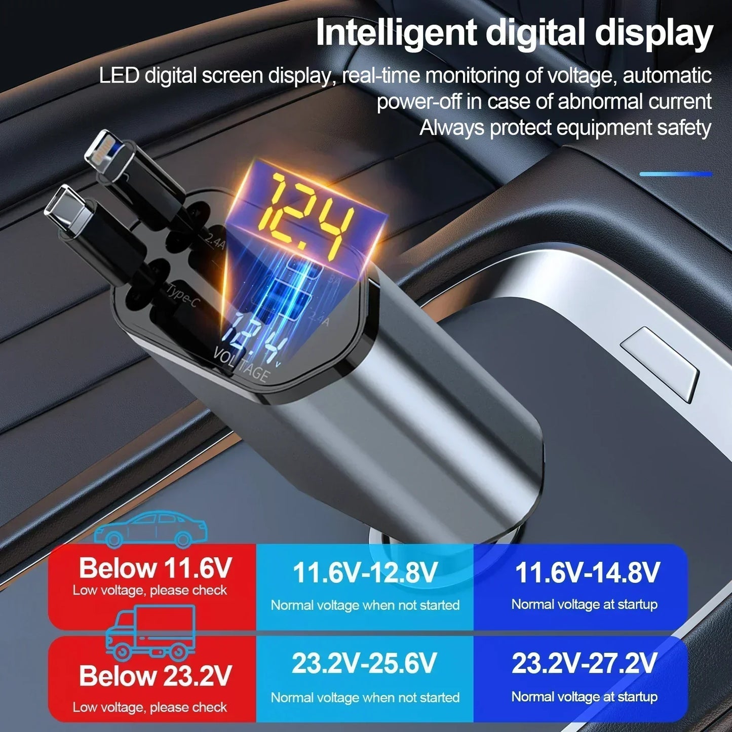 VoltSnap Drive - Auto-Lock Magnetic Fast Charger